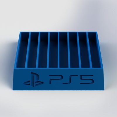 ps 5 games case holder ps5 playstation game dvd ps4 4 cd rack 3d print model - Mito3D