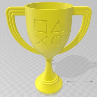 ps gold trophy Game 3d print model - Mito3D