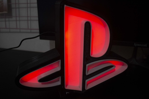 ps Logo Lampe Spiele Playstation 3d print model - Mito3D