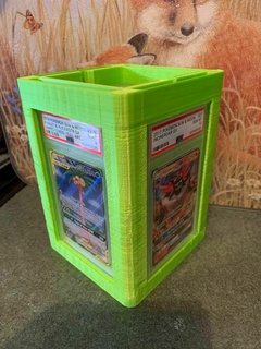 psa card display storage box graded art tcg pokemon 3d print model - Mito3D