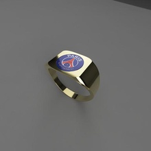 o psg cavaleiro jóias paris saint germain anel futebol 3d print model - Mito3D