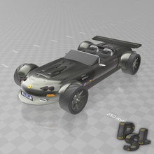 psl carro 3d n2 francês roadster jogo desportivo luxo supercarro do veículo pois atleta a indústria automotiva raça 3d print model - Mito3D