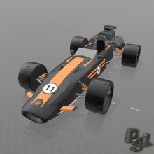 psl 3d car monoplace ff game toy supercar formula race vehicle because art 3d print model - Mito3D