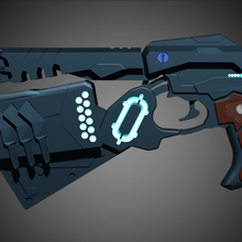 psicopatico passaggio letale eliminatore dominatore pistola cosplay 3d print model - Mito3D