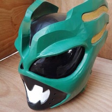 Psychoranger verde capacete brinquedo suporte guarda rede in espaço 3d print model - Mito3D