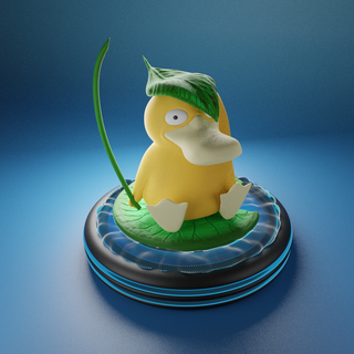 psyduck pokemon statue Art starter pokemonstarter bulbasaur charmander squirtle pokemonstatue figure 3d print model - Mito3D