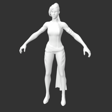 psylocke fortnite game play cool women figure skin 3d print model - Mito3D