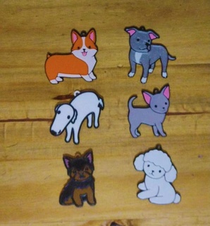 pt3 dog tags dogs plate badges key rings chihuahua yorkshire terrier pitbull borzoi poodle corgi 3d print model - Mito3D