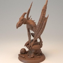 pterafolk 01 dinosaurio d mazmorras dragones mbala culto saurio miniatura mini 3d print model - Mito3D