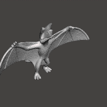 pterodaktil Dinozor oyuncak şekil Sanat 3d print model - Mito3D