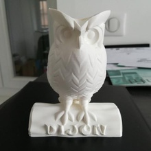 ptite owl dijon art animal arrangement pen holder 3d print model - Mito3D