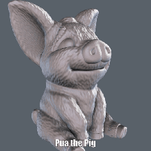 pua porc facile impression soutien 3d print model - Mito3D