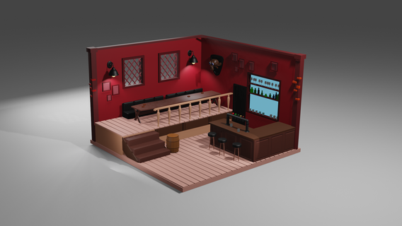 pub pequeño restaurante 3d print model - Mito3D