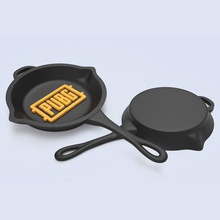 pubg frying pan keychain game tool weapon tao playerunknowns battlegrounds printable models star cast helmet man toys accessories skillet saucepan 3d print model - Mito3D