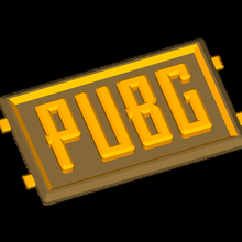 pubg logo 3d game gaming battle royale 3d print model - Mito3D