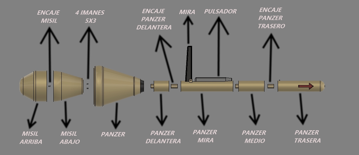 pubg panzer jogos impresion3d armas console réplica 3D print model - Mito3D