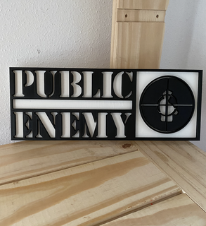 Publique ennemi logo 3d print model - Mito3D