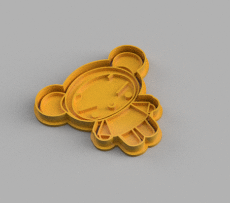 pucca galleta cortador cortante galleta galletita marcador sello cocinero cocina 3d print model - Mito3D