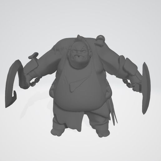 pudge game dota dota2 hero heroes character fat fatboy freshmeat 3D print model - Mito3D