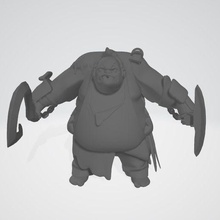 pudge game dota dota2 hero heroes character fat fatboy freshmeat 3d print model - Mito3D
