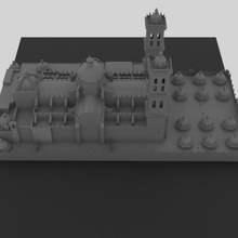 puebla cathedral architecture pueblacathedral famousbuilding famousarchitecture 3d print model - Mito3D