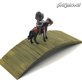 Puente grande estilo madera playmobil gioco ponte legna medievale 3d print model - Mito3D