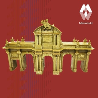 puerta alcal madri arquitetura construção porta jogos monumento miniatura Europa Espanha portão marco arco mini mundo espa 3d print model - Mito3D