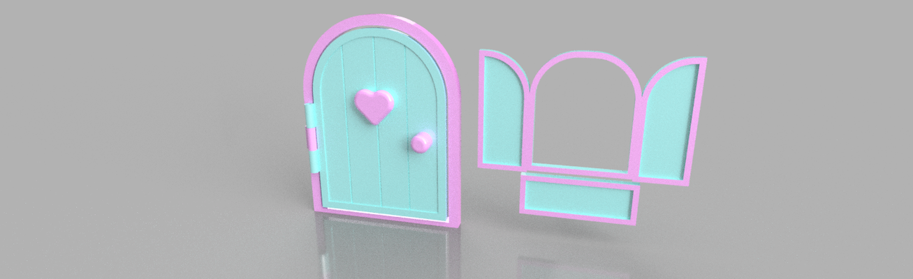 puerta decorativa ventana miniatures photos marcos 3d print model - Mito3D