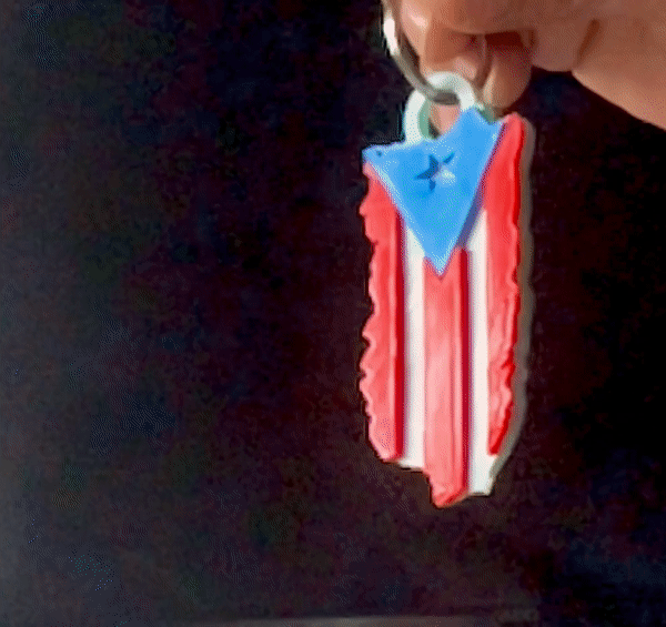 puerto rico llavero llaveros banderas bandera puertorriqueño puertorrique pr 3D print model - Mito3D