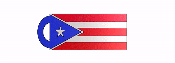 puerto rico Schlüsselbund llaveros Flaggen Flagge puertorikanisch Bandera puertorrique 3d print model - Mito3D