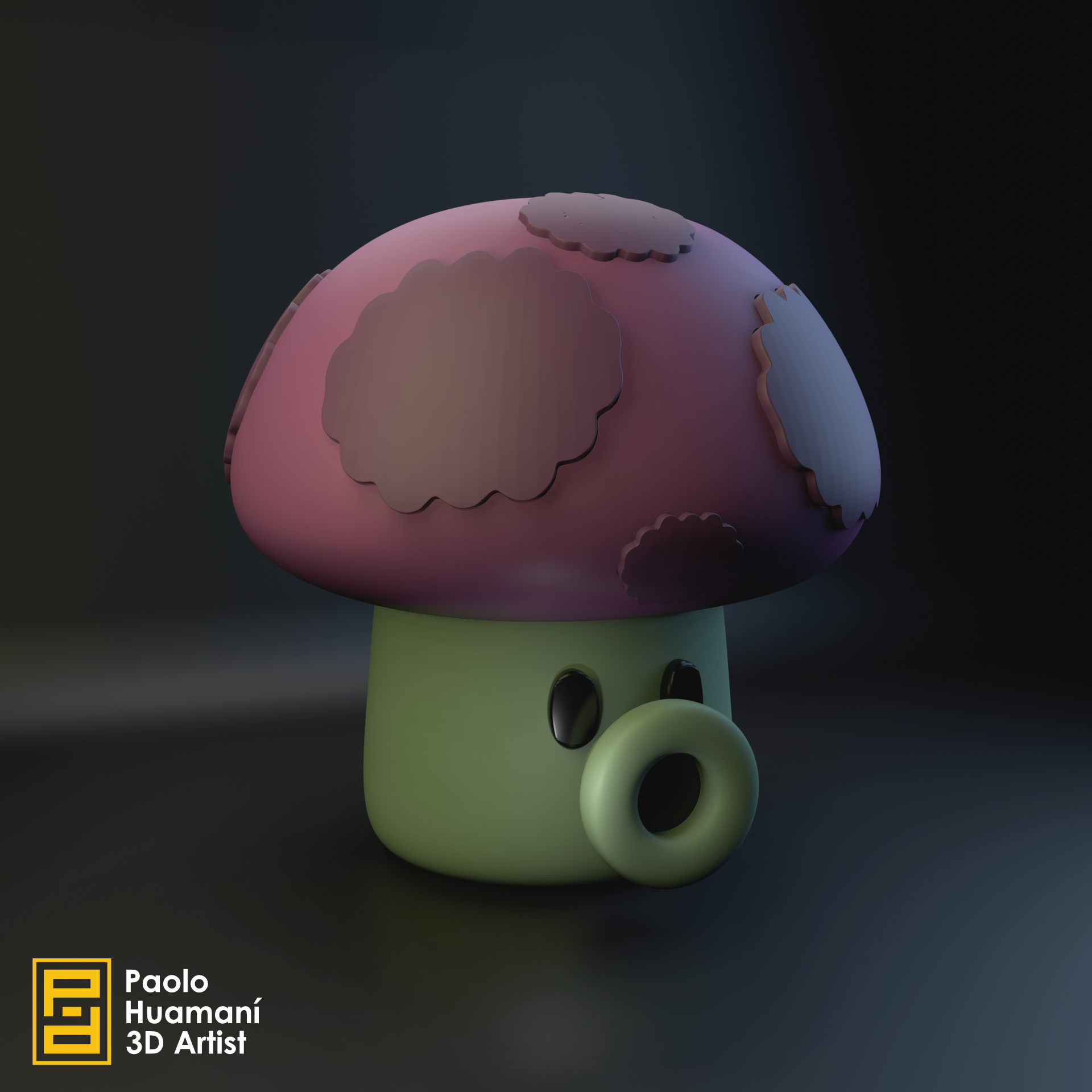 puff shroom plantas zombies Arte pvz juguete figura juego vídeo seta hongo 3D print model - Mito3D