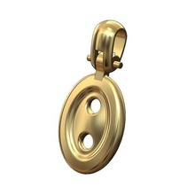bouffée lien chaîne caution 3d impression modèle bijoux Gucci bling hip or imprimable pendentif Collier ovale 3d print model - Mito3D