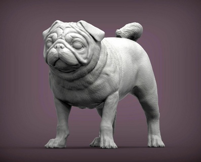 doguillo 3d impresión perro naturaleza mamífero animal mascota escultura estatuilla recuerdo presente modelo esculpir Arte esculturas estatua imprimible 3d print model - Mito3D