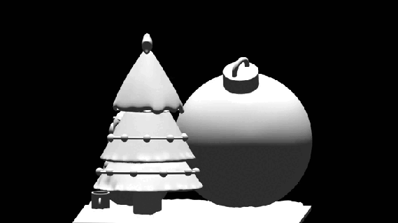 Mops Weihnachten Kunst Kiefer Schnee Baum 3d print model - Mito3D