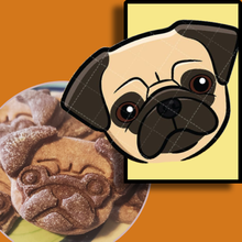pug cookie cutter tool dog puppy carlino cookies stampini biscotti formine 3d print model - Mito3D
