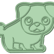 pug cookie cutter tool 3d print model - Mito3D