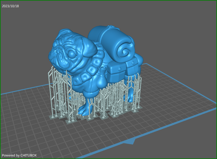 pug dog 3d print model - Mito3D
