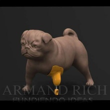 pug cane protesi moda articolazione 3d print model - Mito3D