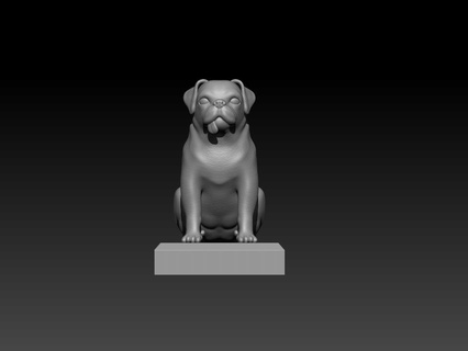 Mops Hund Zunge 3d print model - Mito3D