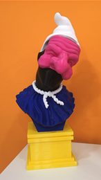 martı büst Maschera maske Karnaval Napoli Sanat pop kukla 3D print model - Mito3D