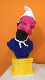 martı büst Maschera maske Karnaval Napoli Sanat pop kukla 3d print model - Mito3D