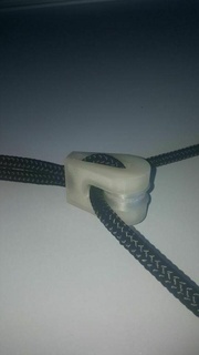 pulley block soft mount 7-8mm od rope construction engineering gravity lift sailboat sailing hand tools diy 3d print model - Mito3D