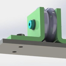 pulley support 3d print model - Mito3D