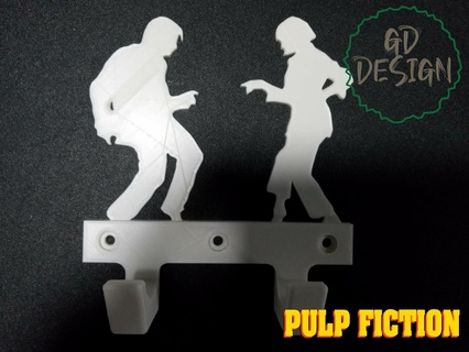pulpe fiction manteau cintre clés cor 3d print model - Mito3D