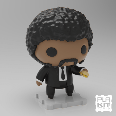 pulp fiction jules juego coleccionables de la colección en miniatura estatuilla figura acción los juguetes toymaker purakito plakit2 película 90 mia wallace vincent vega winnfield 3D print model - Mito3D