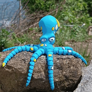 poulpe pulpoarticulé collection jouet jouets assemblable impressionné art 3d print model - Mito3D
