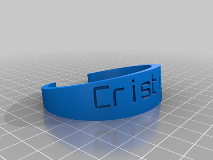 pulsera cristian Jewelry customized bracelets jewelry 3d print model - Mito3D