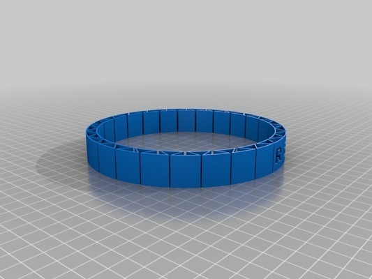 pulsera rebeca v2 personalizzato braccialetti gioielleria 3d print model - Mito3D
