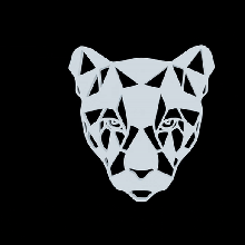 puma art cougar decoration animal geometric wall animals 3d print model - Mito3D