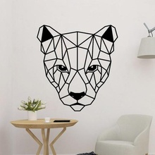 Puma cabeça painel parede arte decoração 3d 2d 3d print model - Mito3D